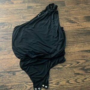 Express black one shoulder body suit